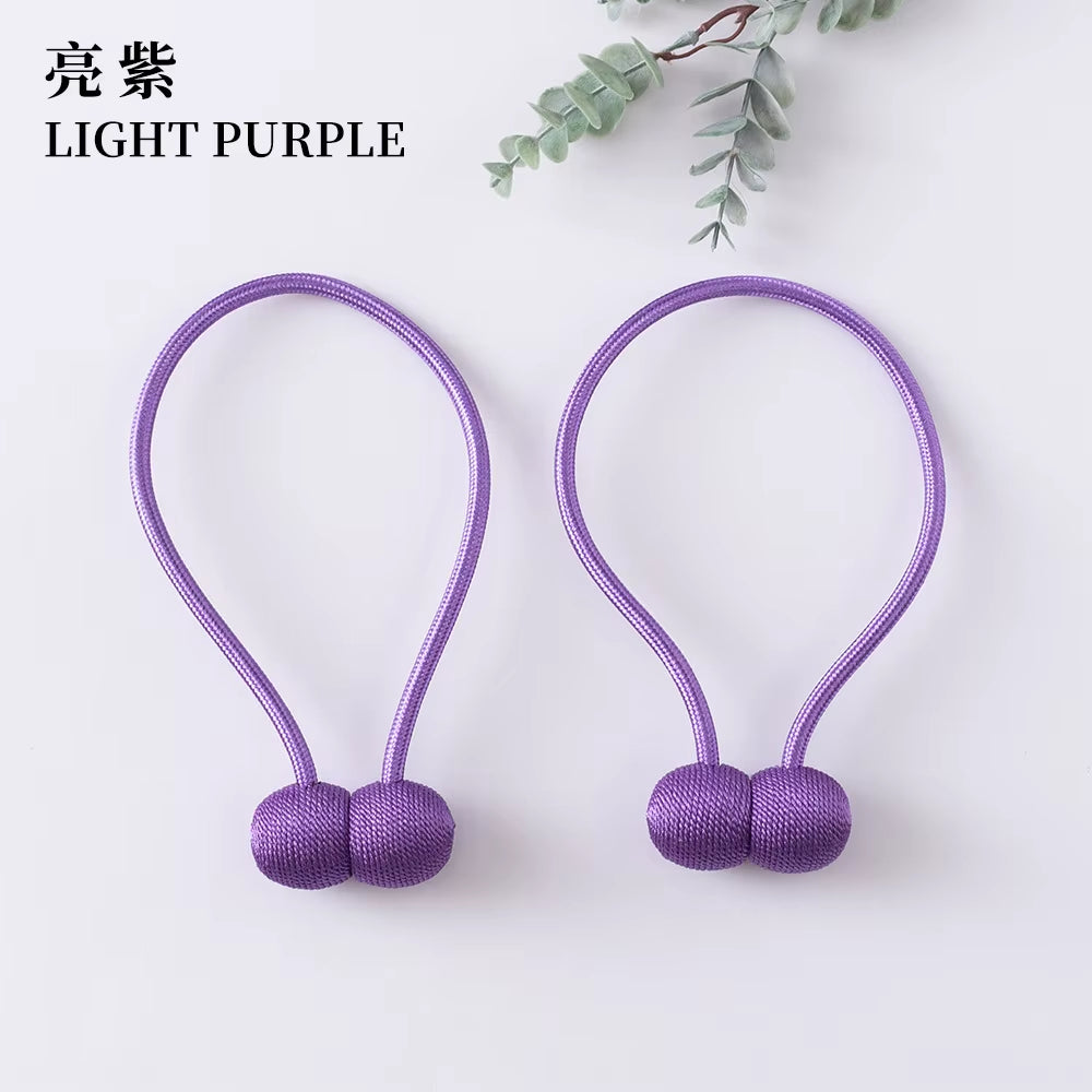 Elegant Magnetic Curtain Tiebacks – 2-Pack Decorative Polyester Buckle Clips for Effortless Style and Hold