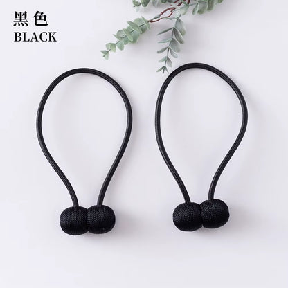 Elegant Magnetic Curtain Tiebacks – 2-Pack Decorative Polyester Buckle Clips for Effortless Style and Hold